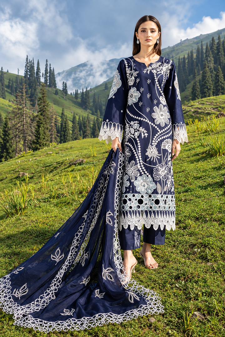 Dastaan by Zebtan Unstitched Embroidered Tassal Silk 3 Piece Suit ZB26UD DZ-01 - Festive Collection
