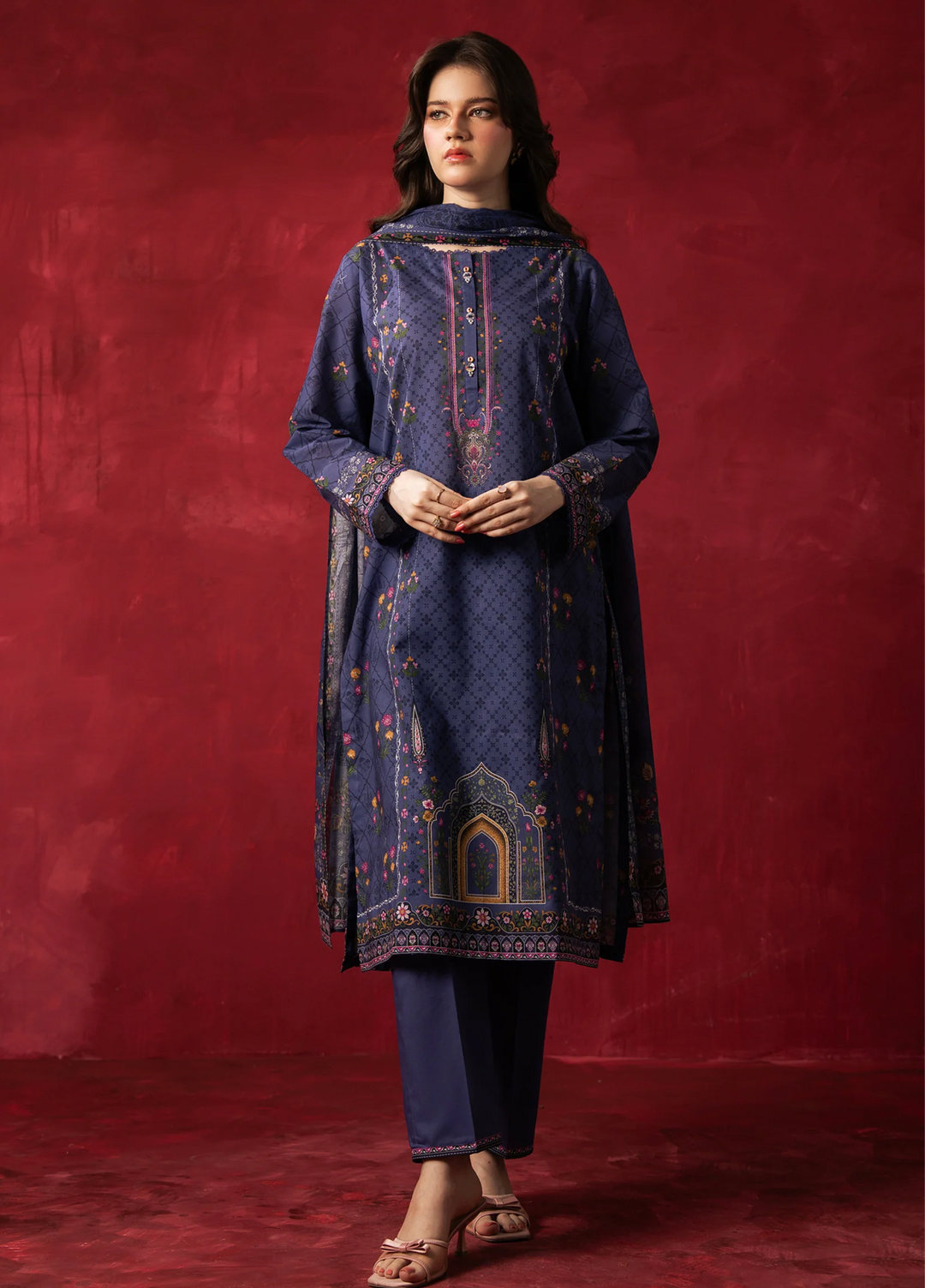 Zoe by Zeen Unstitched Printed Lawn 3 Piece Suit ZN26UZL WFM36605 - Casual Collection