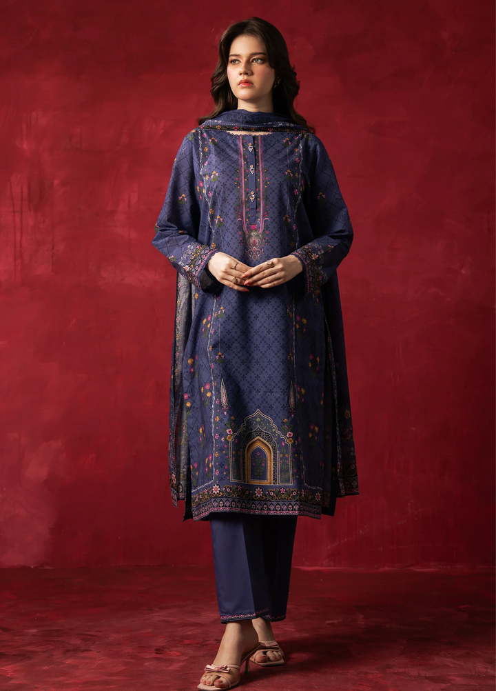 Zoe by Zeen Unstitched Printed Lawn 3 Piece Suit ZN26UZL WFM36605 - Casual Collection