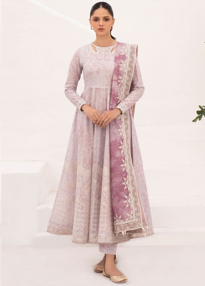 Delia By Jazmin Embroidered Lawn Suits Unstitched 3 Piece JZ24DL D-02 - Summer Collection