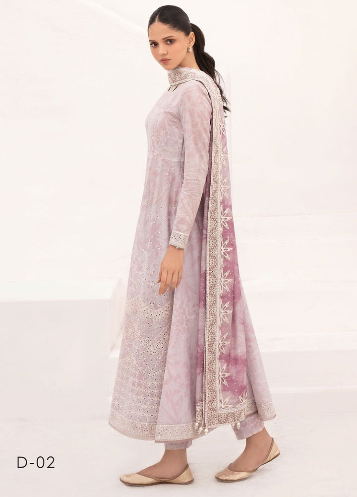 Delia By Jazmin Embroidered Lawn Suits Unstitched 3 Piece JZ24DL D-02 - Summer Collection