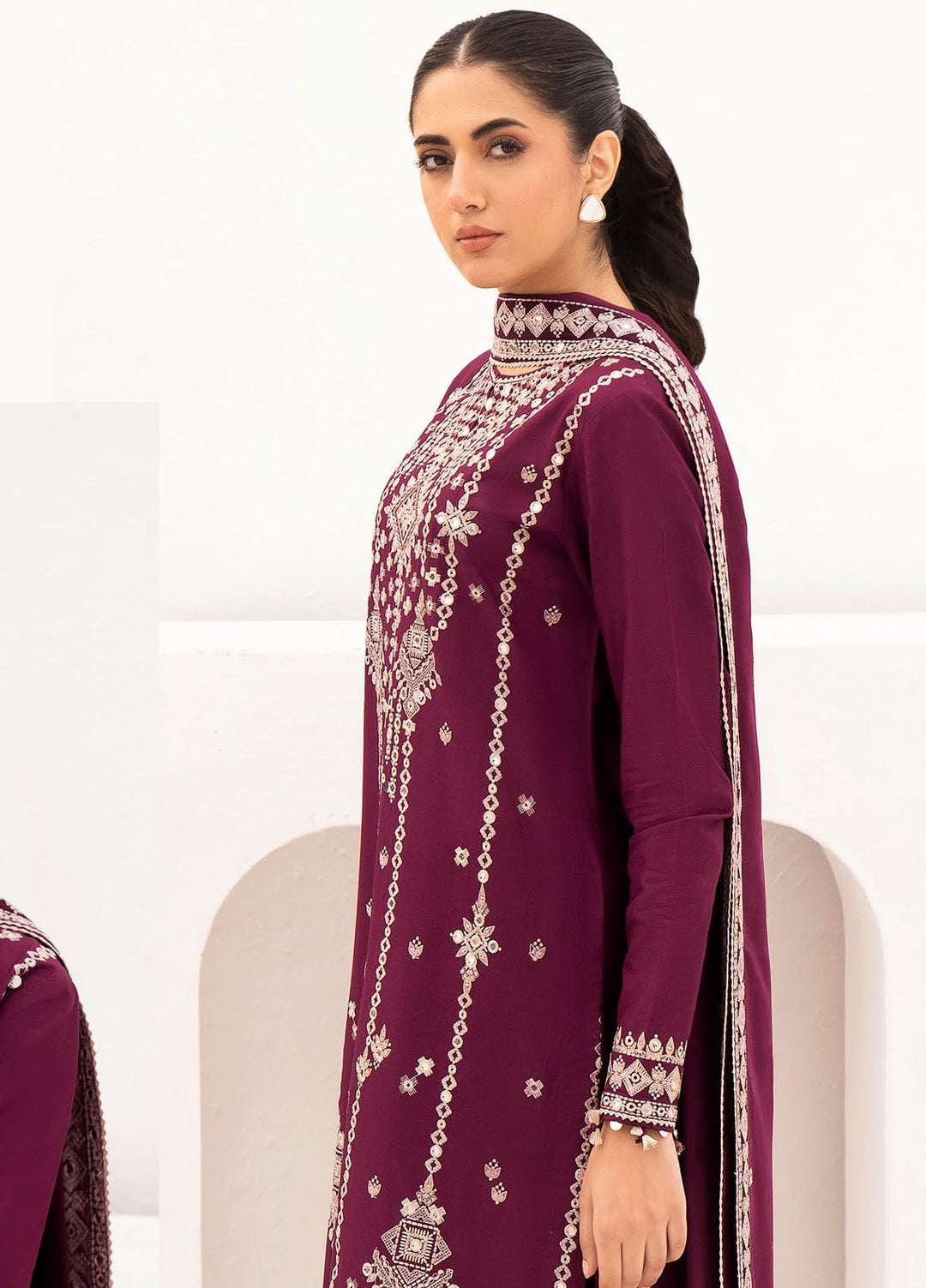 Delia By Jazmin Embroidered Lawn Suits Unstitched 3 Piece JZ24DL D-03 - Summer Collection