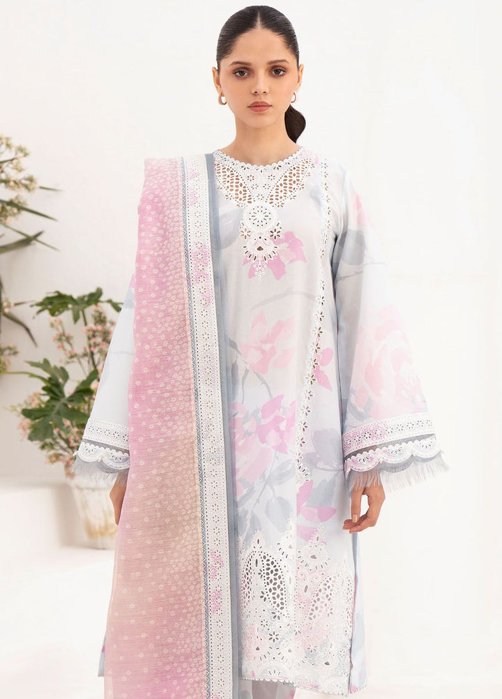 Delia By Jazmin Embroidered Lawn Suits Unstitched 3 Piece JZ24DL D-05 - Summer Collection
