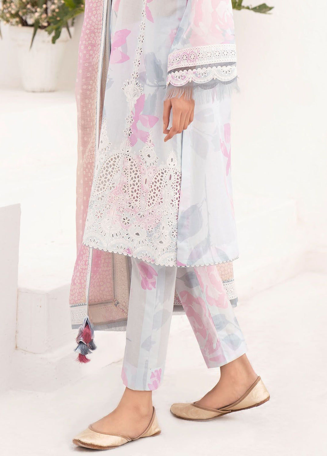 Delia By Jazmin Embroidered Lawn Suits Unstitched 3 Piece JZ24DL D-05 - Summer Collection