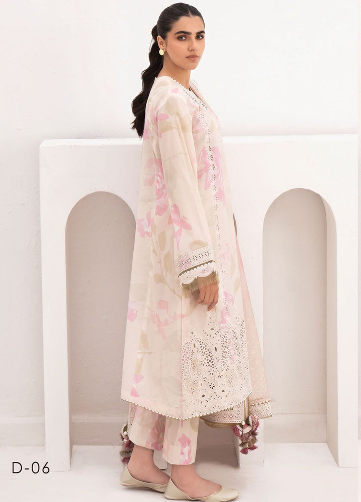 Delia By Jazmin Embroidered Lawn Suits Unstitched 3 Piece JZ24DL D-06 - Summer Collection