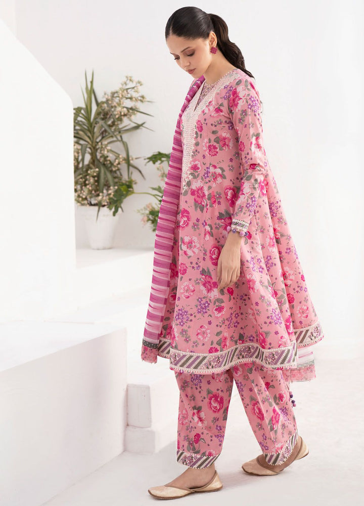 Delia By Jazmin Embroidered Lawn Suits Unstitched 3 Piece JZ24DL D-07 - Summer Collection
