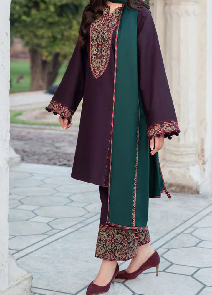 Delia By Jazmin Embroidered Suit Unstitched 3 Piece JZ24DW D-01 - Winter Collection