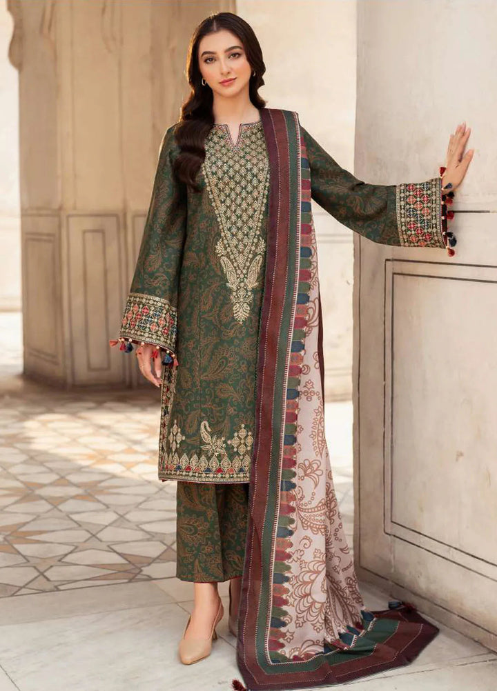 Delia By Jazmin Embroidered Suit Unstitched 3 Piece JZ24DW D-03 - Winter Collection