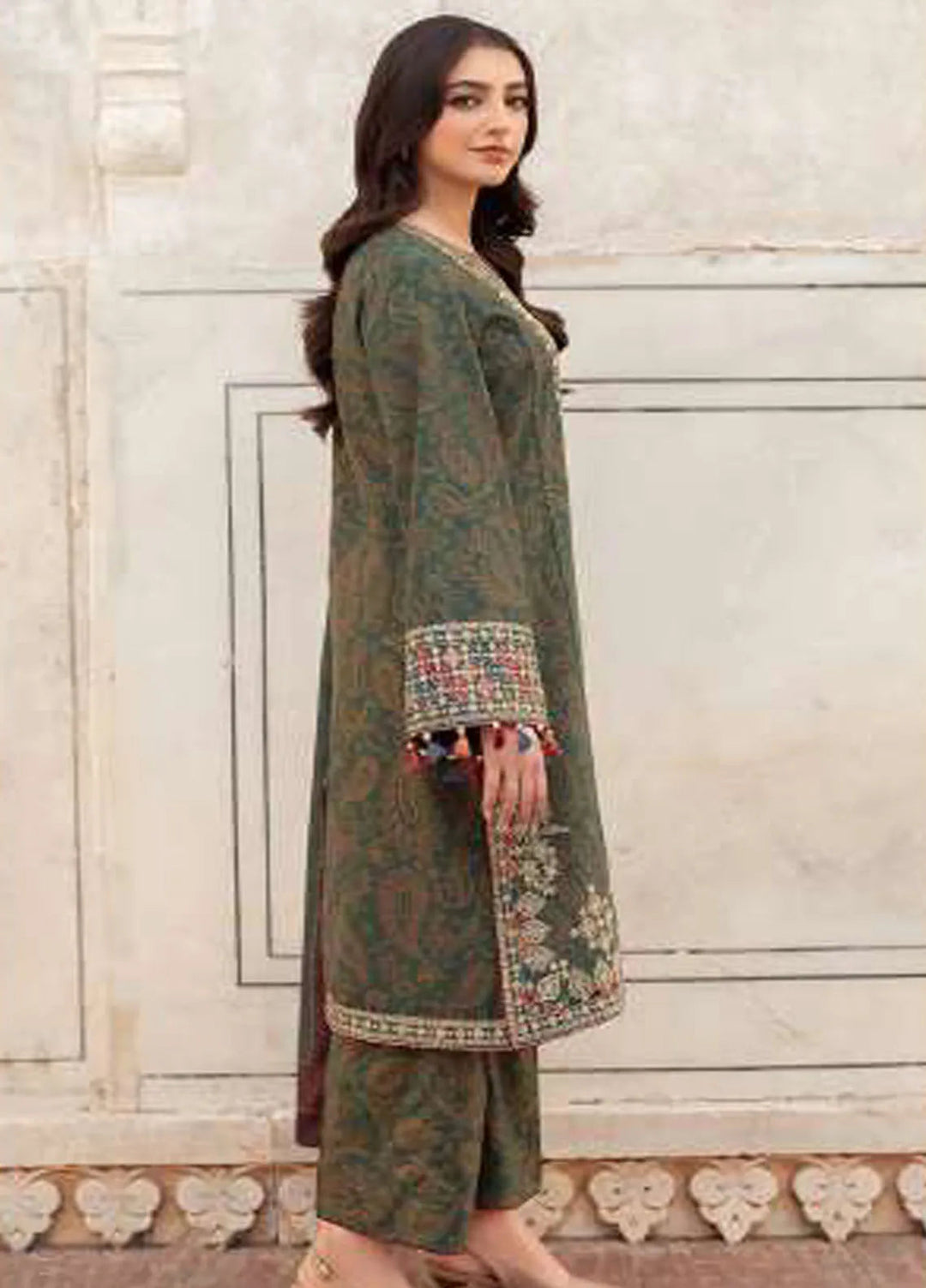 Delia By Jazmin Embroidered Suit Unstitched 3 Piece JZ24DW D-03 - Winter Collection