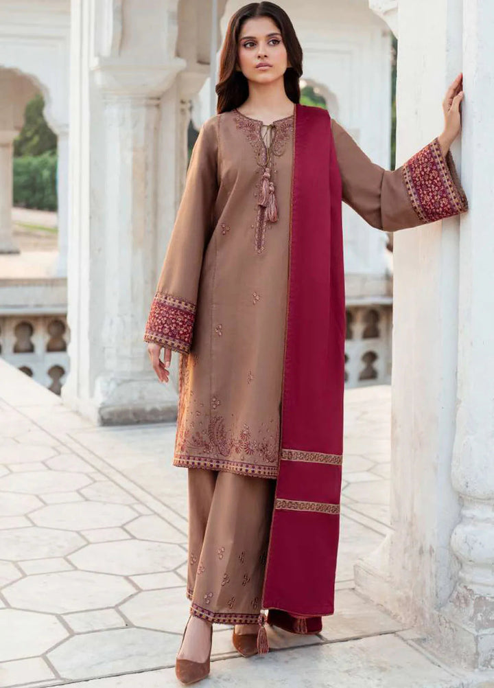 Delia By Jazmin Embroidered Suit Unstitched 3 Piece JZ24DW D-04 - Winter Collection