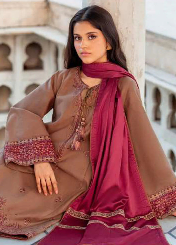 Delia By Jazmin Embroidered Suit Unstitched 3 Piece JZ24DW D-04 - Winter Collection