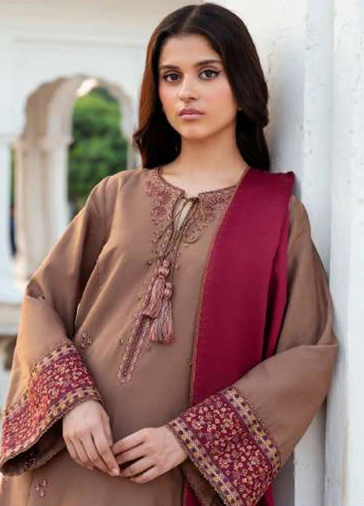 Delia By Jazmin Embroidered Suit Unstitched 3 Piece JZ24DW D-04 - Winter Collection