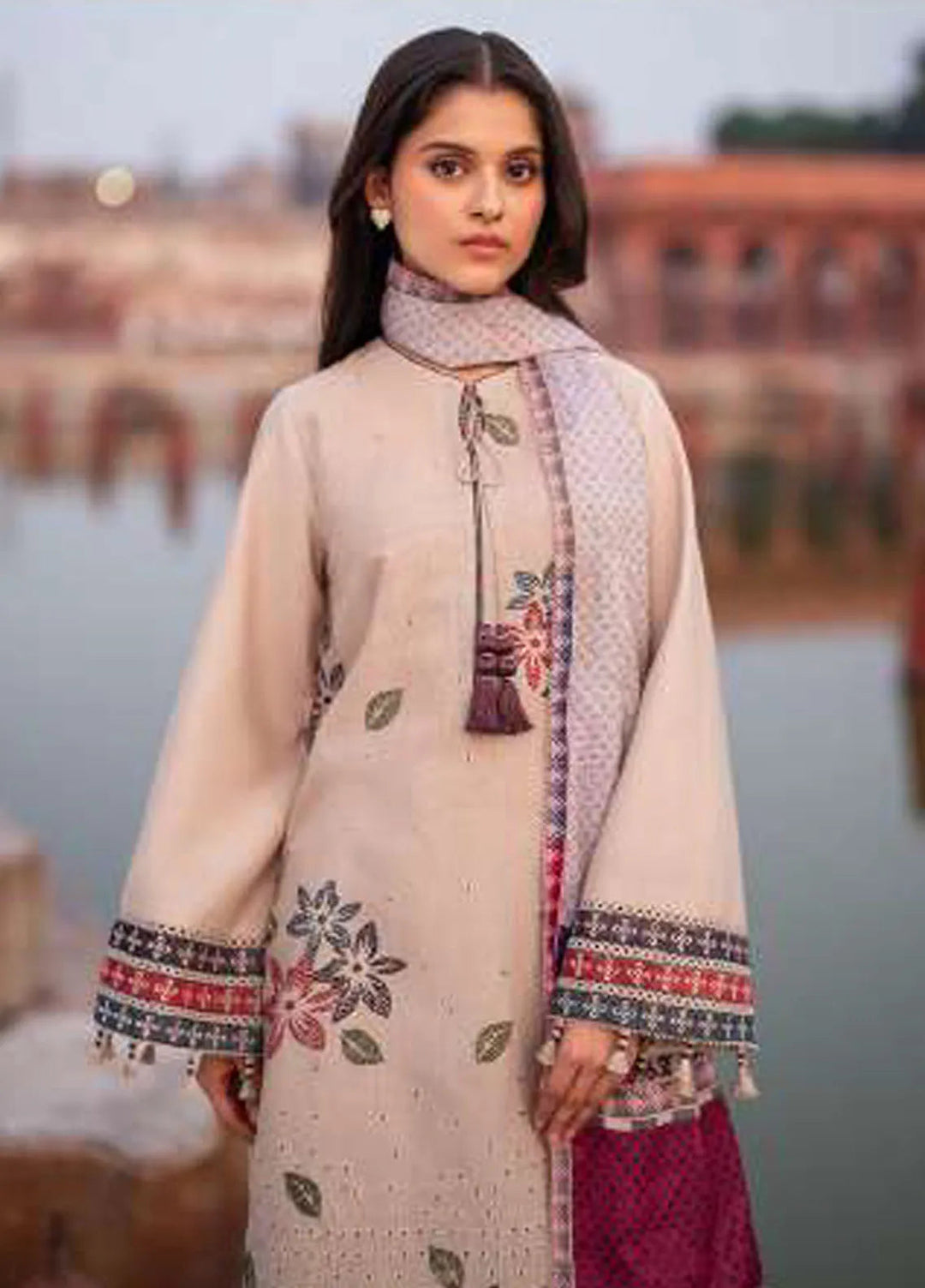 Delia By Jazmin Embroidered Suit Unstitched 3 Piece JZ24DW D-05 - Winter Collection
