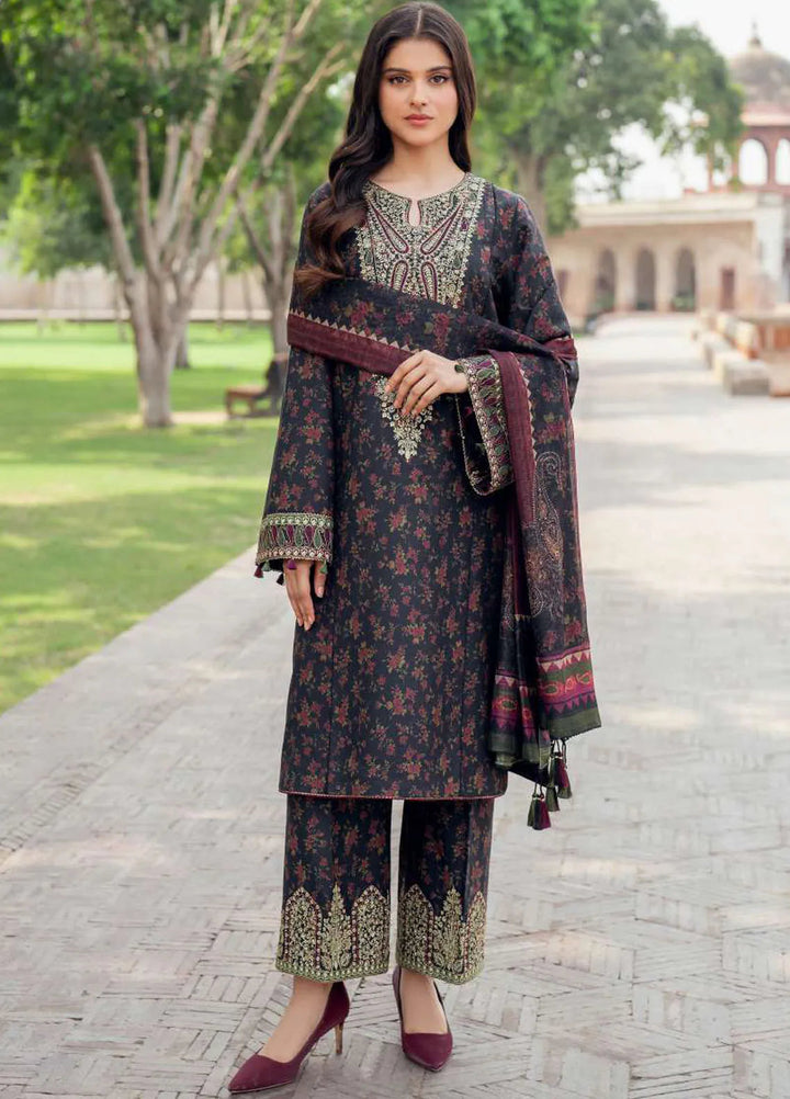 Delia By Jazmin Embroidered Suit Unstitched 3 Piece JZ24DW D-06 - Winter Collection