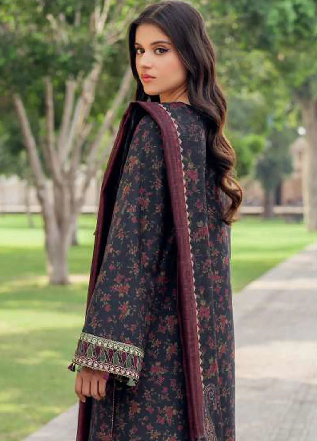 Delia By Jazmin Embroidered Suit Unstitched 3 Piece JZ24DW D-06 - Winter Collection