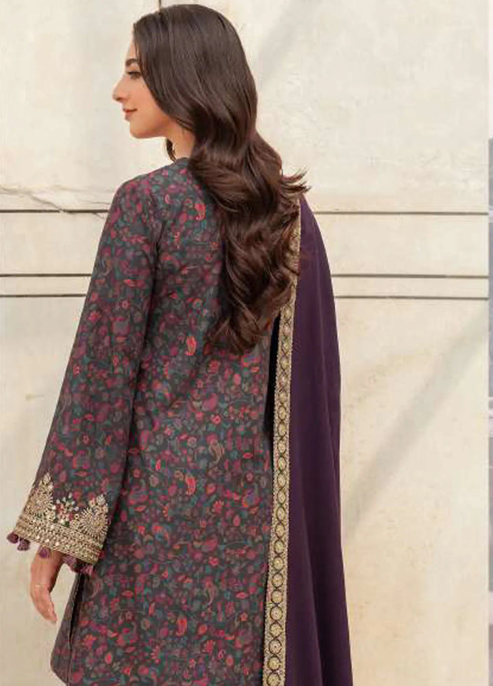 Delia By Jazmin Embroidered Suit Unstitched 3 Piece JZ24DW D-07 - Winter Collection