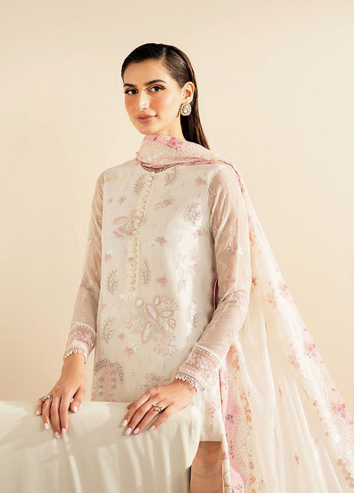 Deme by Xenia Embroidered Chiffon Suits Unstitched 3 Piece XE25DC D-01 Reve - Formals Collection