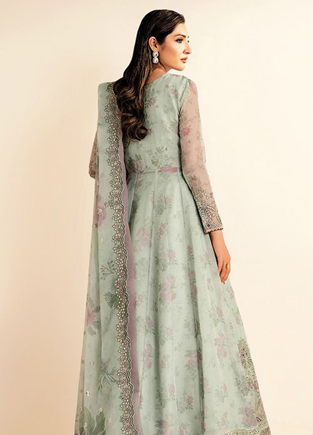 Deme by Xenia Embroidered Chiffon Suits Unstitched 3 Piece XE25DC D-02 Sive - Formals Collection