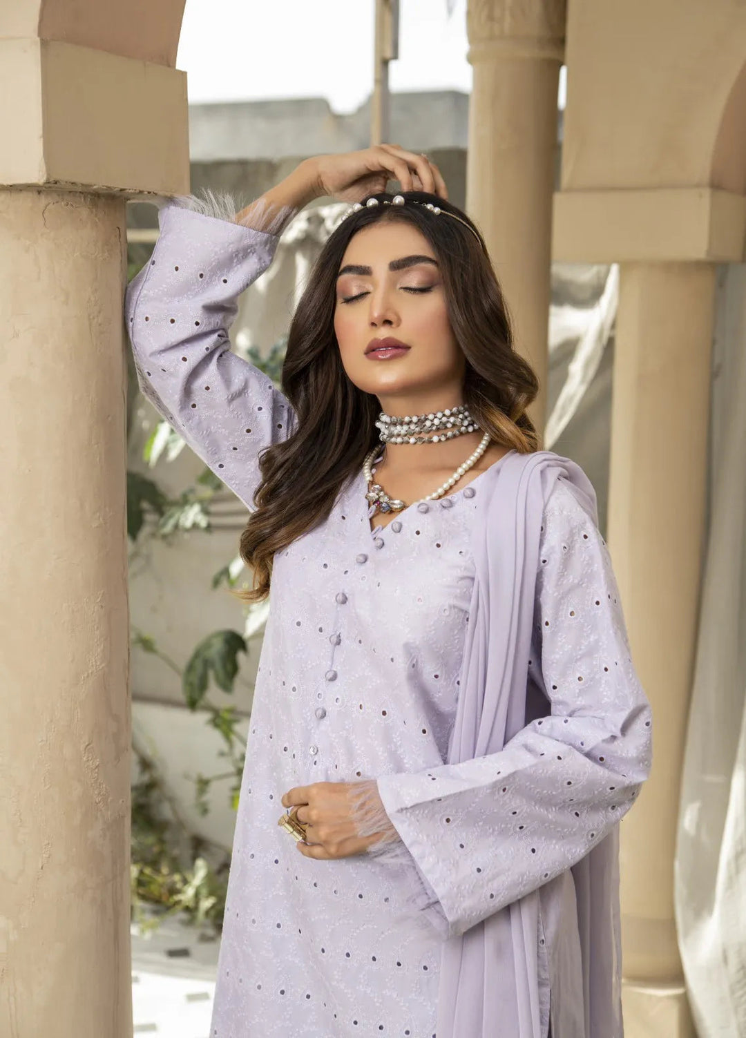 Demure by Pashmire Pret Embroidered Lawn 3 Piece Suit Grace