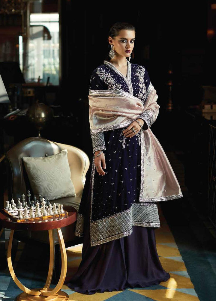 Destiny by Mushq Embroidered Velvet Suits Unstitched 3 Piece MQ22D MV22-01 Glee - Luxury Collection