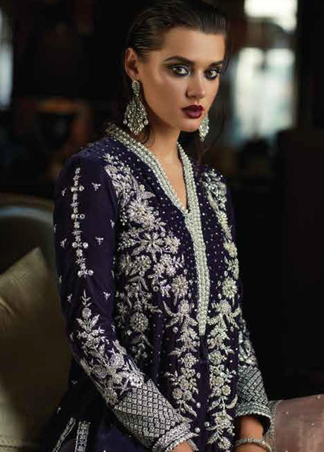Destiny by Mushq Embroidered Velvet Suits Unstitched 3 Piece MQ22D MV22-01 Glee - Luxury Collection