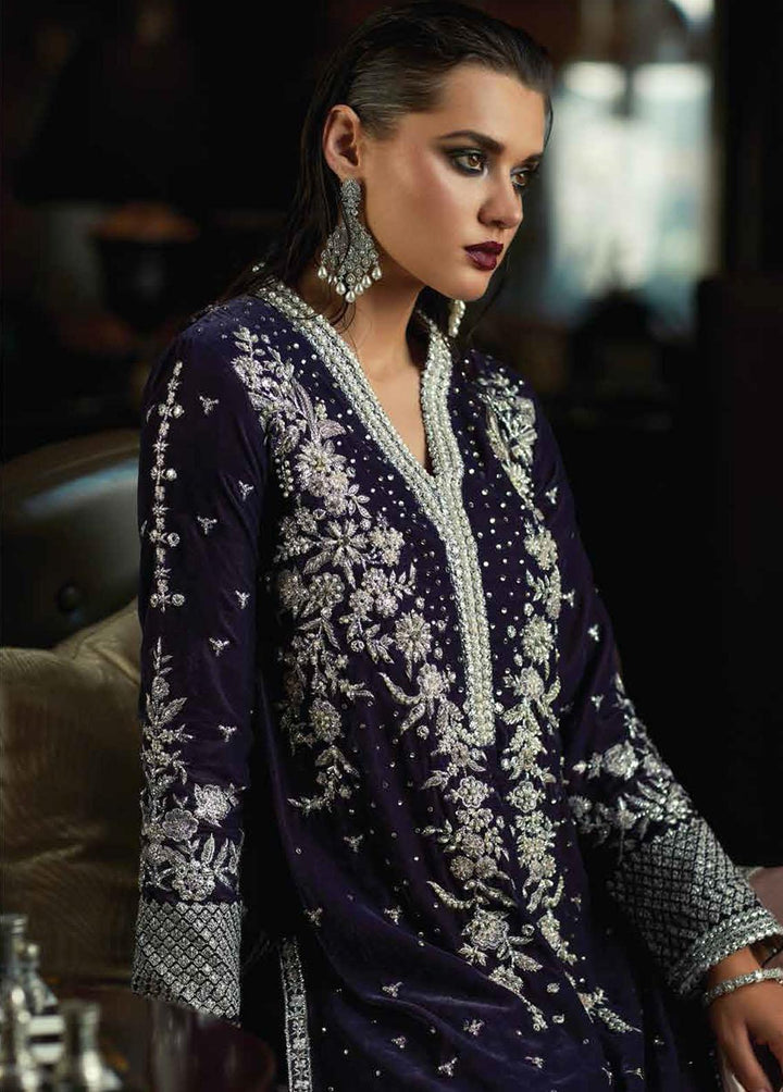 Destiny by Mushq Embroidered Velvet Suits Unstitched 3 Piece MQ22D MV22-01 Glee - Luxury Collection