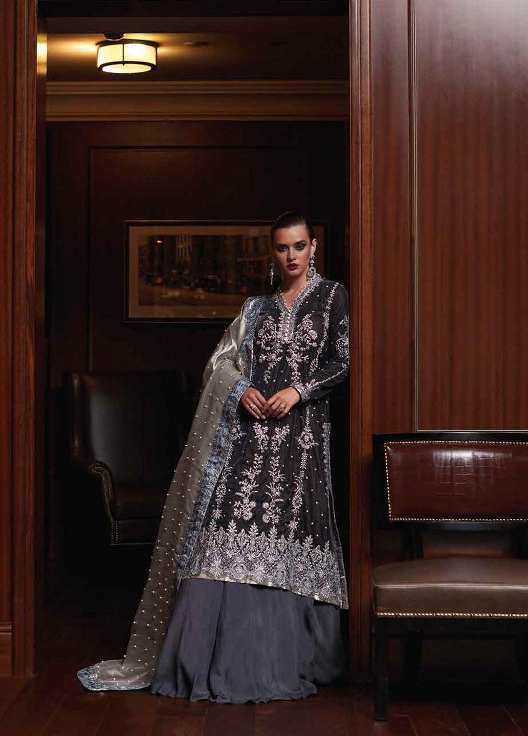 Destiny by Mushq Embroidered Velvet Suits Unstitched 3 Piece MQ22D MV22-03 Felicity - Luxury Collection