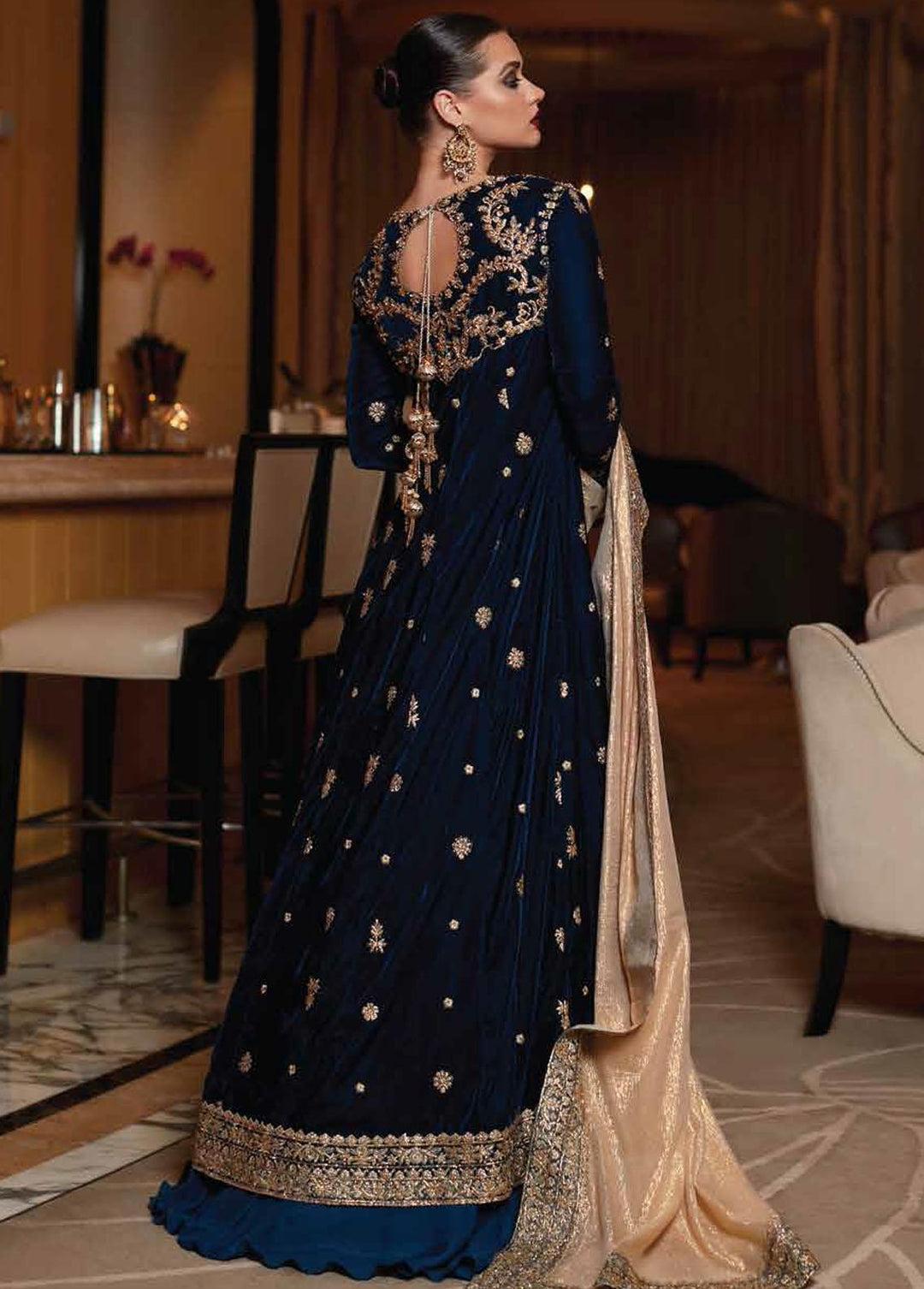 Destiny by Mushq Embroidered Velvet Suits Unstitched 3 Piece MQ22D MV22-04 Frenzy - Luxury Collection