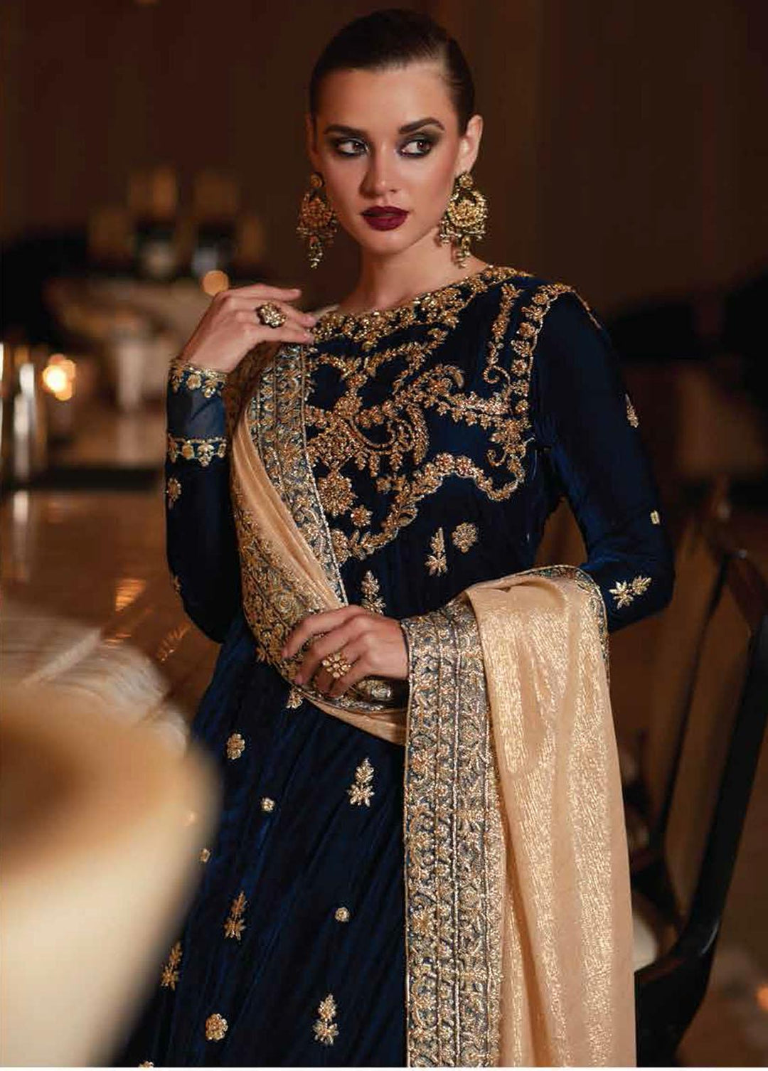 Destiny by Mushq Embroidered Velvet Suits Unstitched 3 Piece MQ22D MV22-04 Frenzy - Luxury Collection