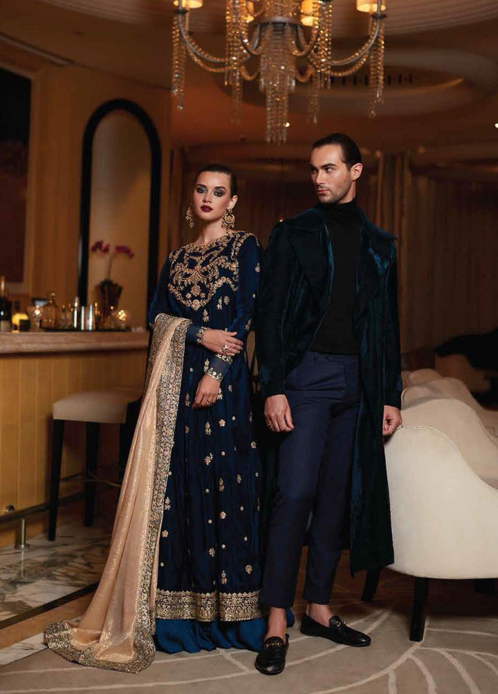 Destiny by Mushq Embroidered Velvet Suits Unstitched 3 Piece MQ22D MV22-04 Frenzy - Luxury Collection