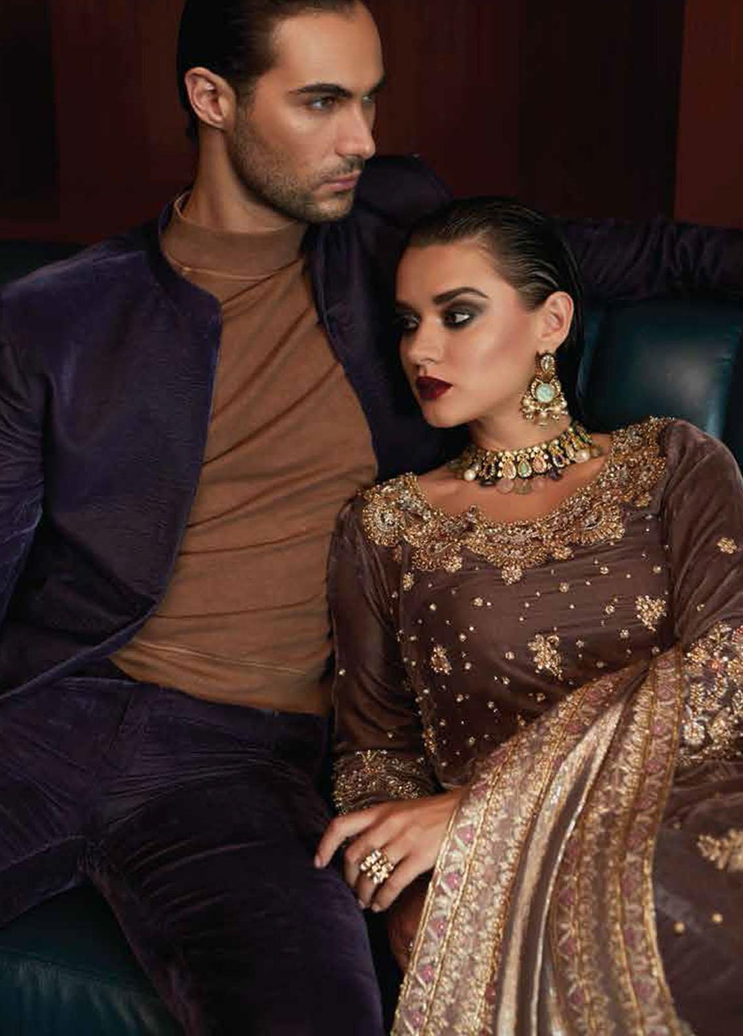 Destiny by Mushq Embroidered Velvet Suits Unstitched 3 Piece MQ22D MV22-05 Elysium - Luxury Collection