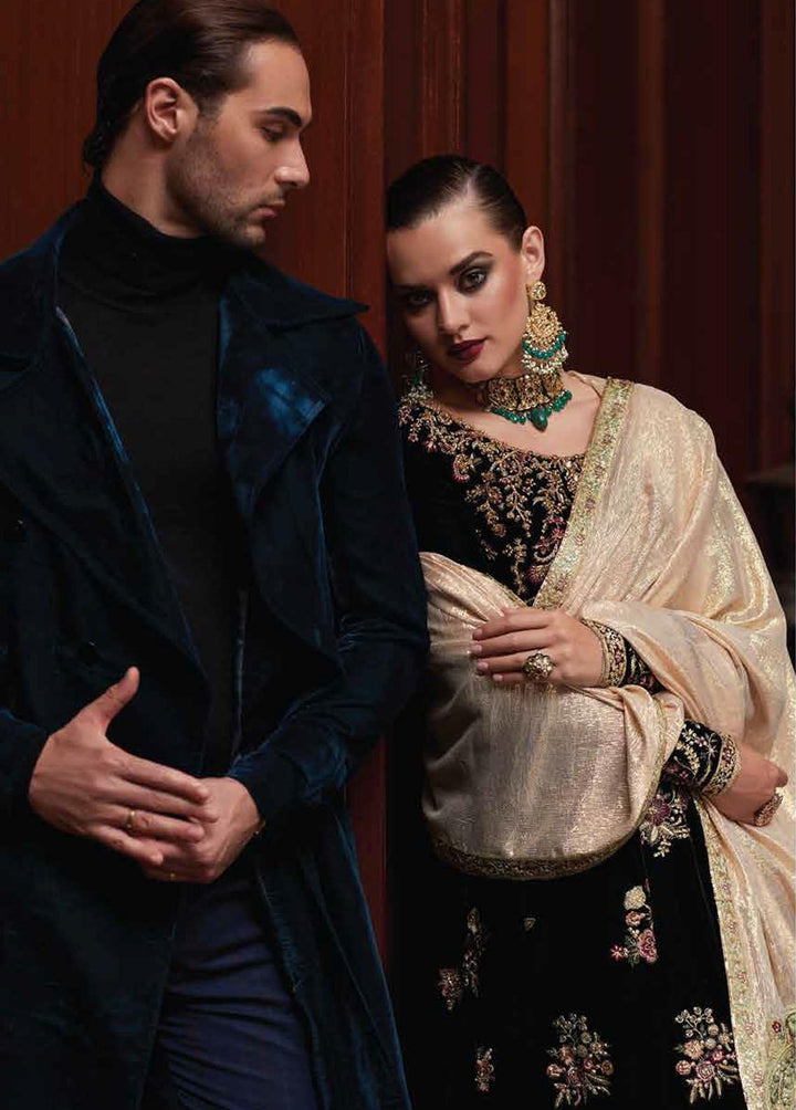 Destiny by Mushq Embroidered Velvet Suits Unstitched 3 Piece MQ22D MV22-06 Euphoria - Luxury Collection