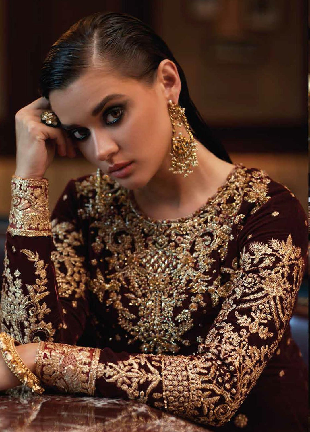 Destiny by Mushq Embroidered Velvet Suits Unstitched 3 Piece MQ22D MV22-08 Utopia - Luxury Collection
