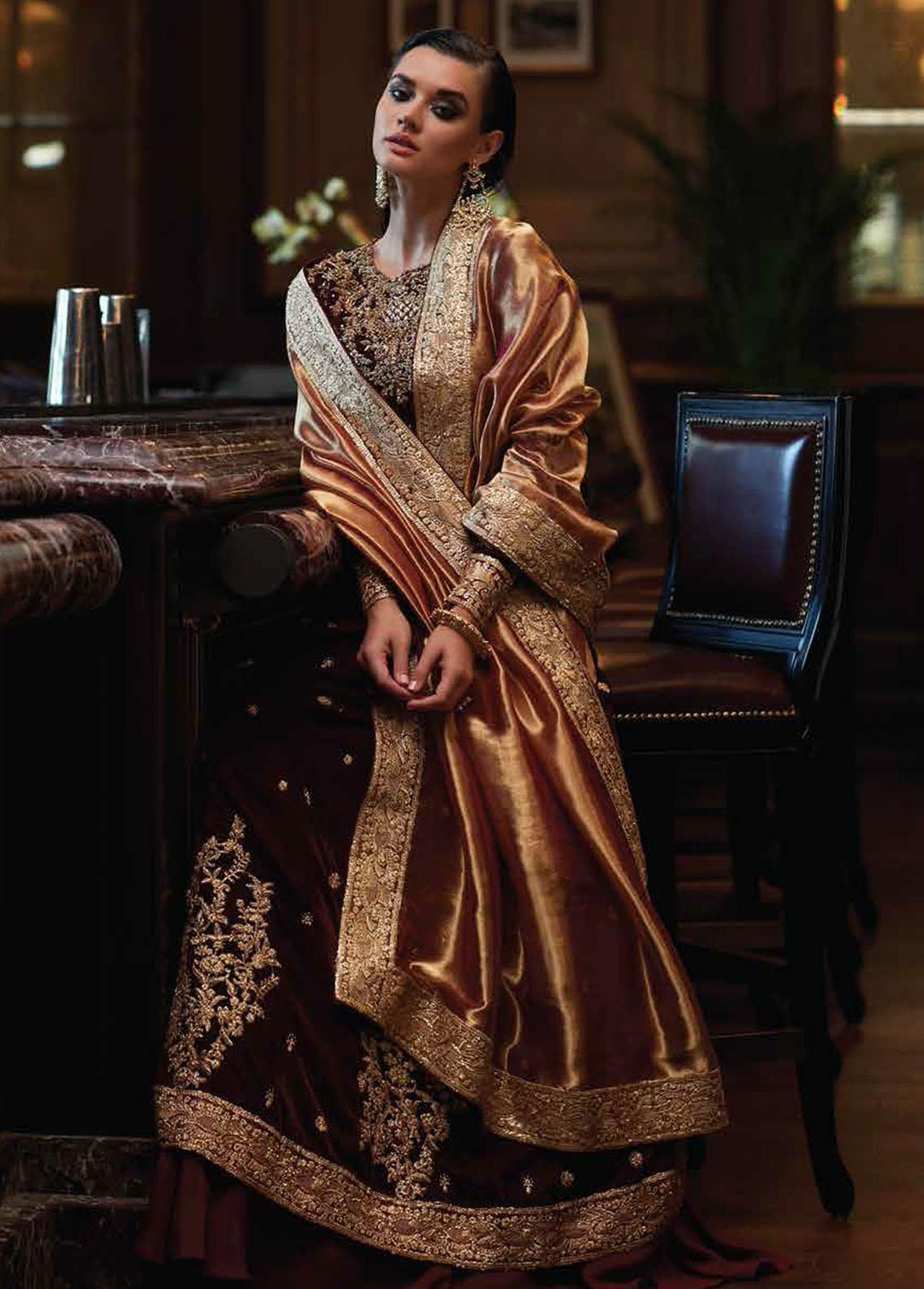 Destiny by Mushq Embroidered Velvet Suits Unstitched 3 Piece MQ22D MV22-08 Utopia - Luxury Collection