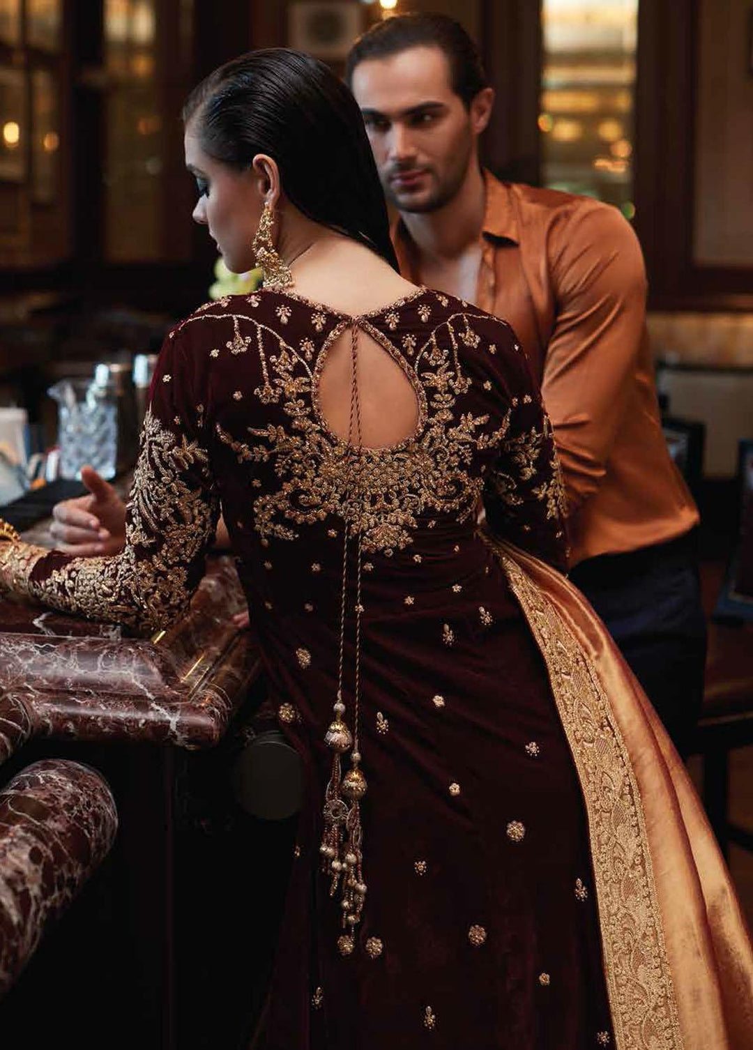 Destiny by Mushq Embroidered Velvet Suits Unstitched 3 Piece MQ22D MV22-08 Utopia - Luxury Collection