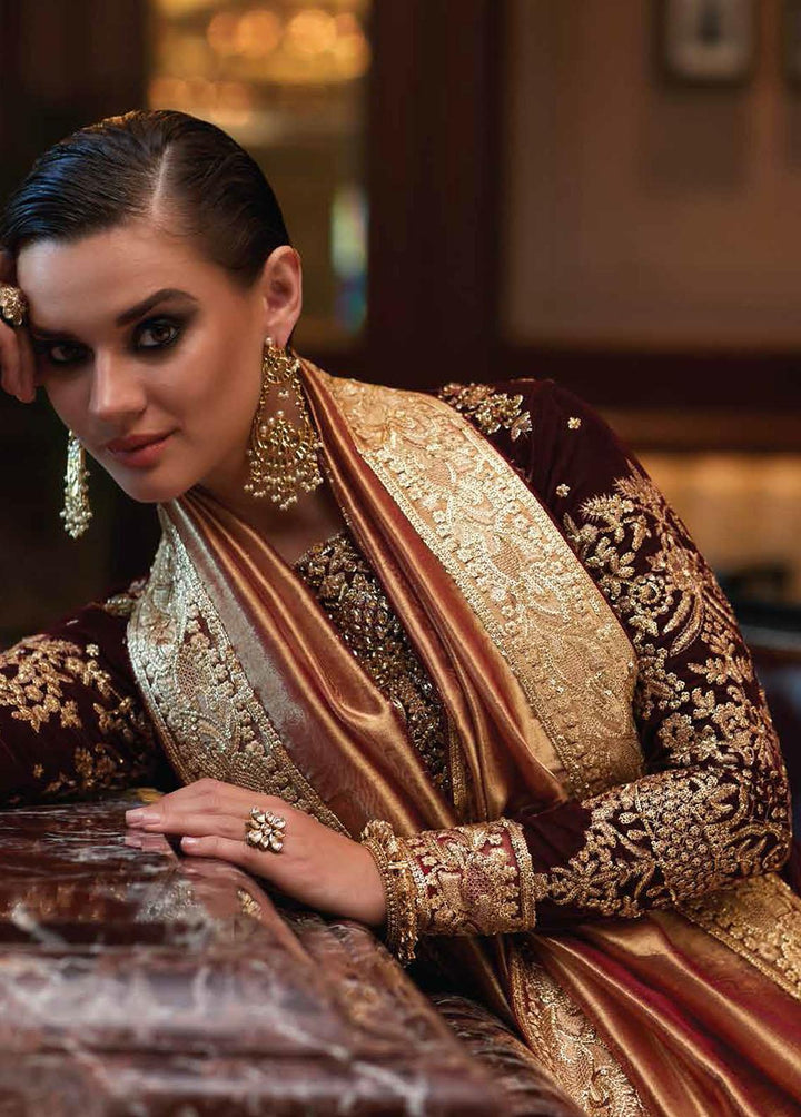 Destiny by Mushq Embroidered Velvet Suits Unstitched 3 Piece MQ22D MV22-08 Utopia - Luxury Collection