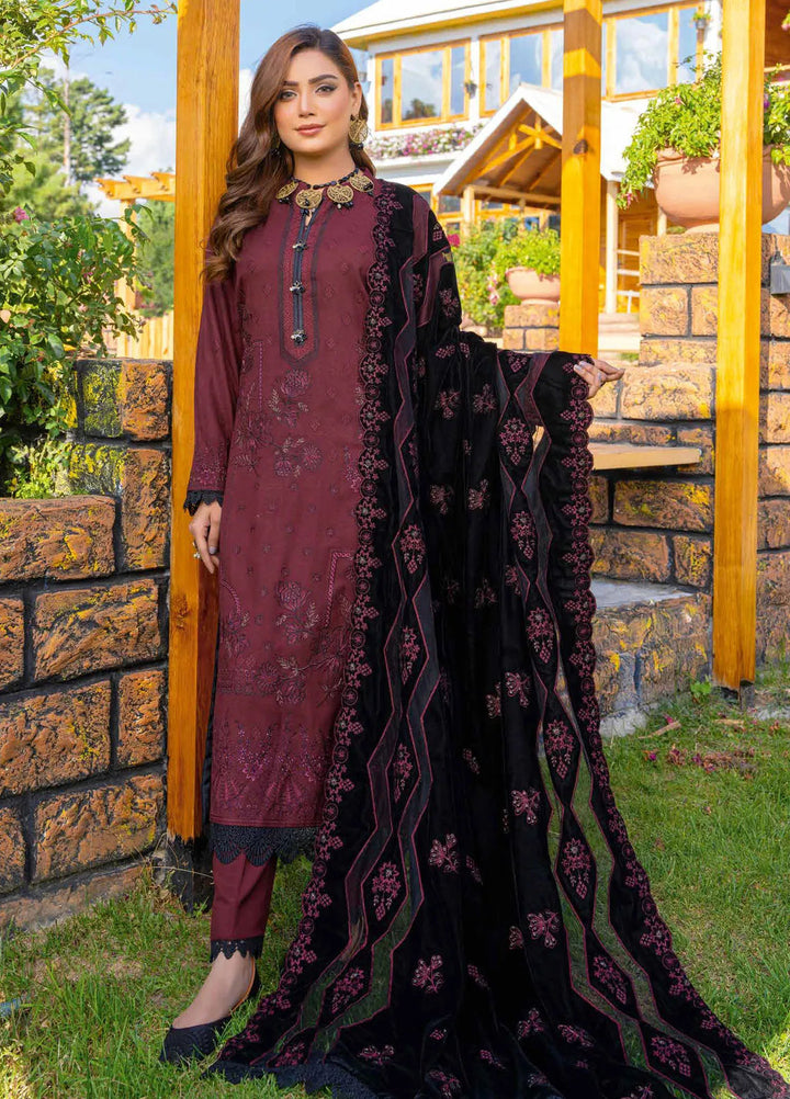 Destiny By Riaz Arts Embroidered Wool Suit Unstitched 3 Piece RA24DU D-02 - Winter Collection