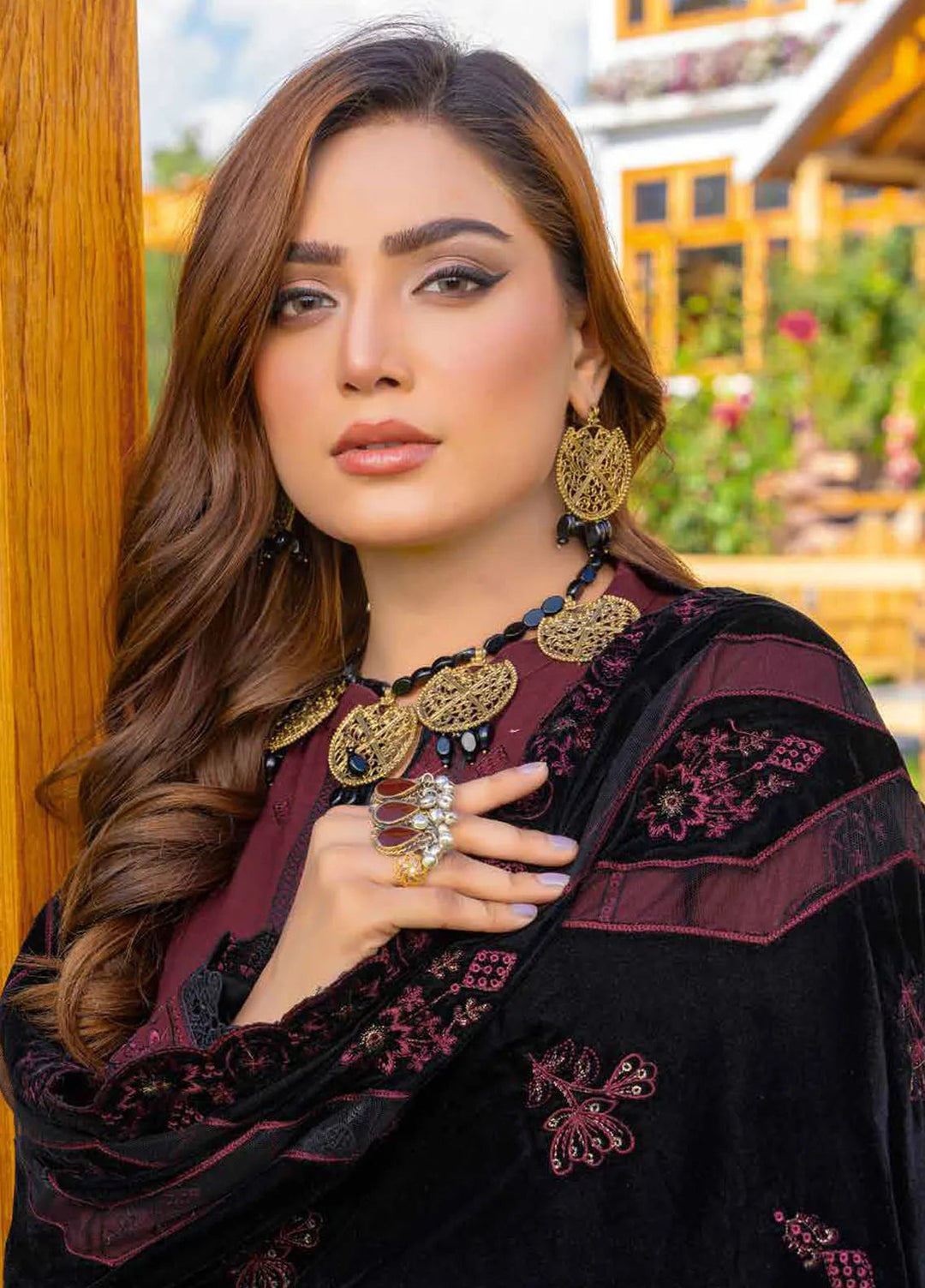 Destiny By Riaz Arts Embroidered Wool Suit Unstitched 3 Piece RA24DU D-02 - Winter Collection