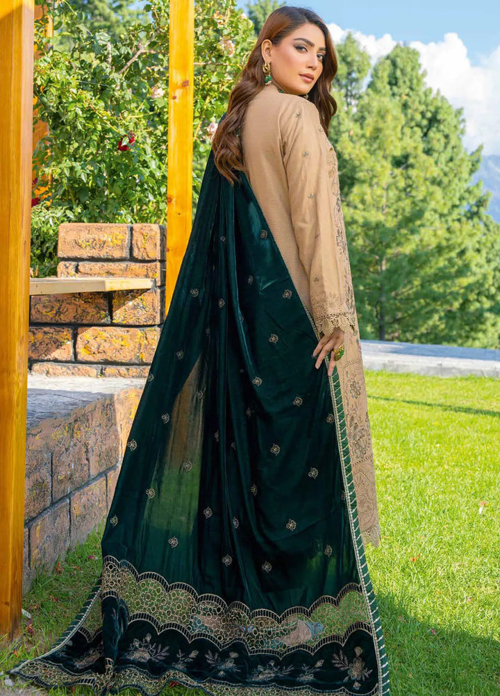 Destiny By Riaz Arts Embroidered Wool Suit Unstitched 3 Piece RA24DU D-03 - Winter Collection