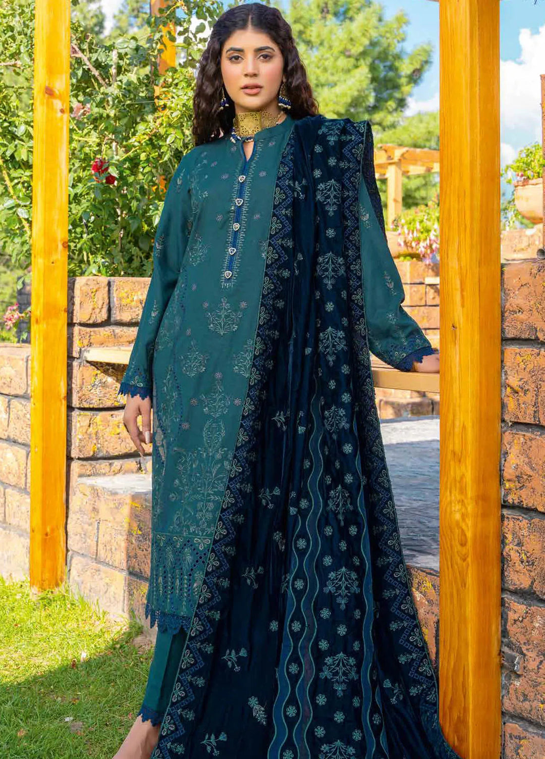 Destiny By Riaz Arts Embroidered Wool Suit Unstitched 3 Piece RA24DU D-04 - Winter Collection