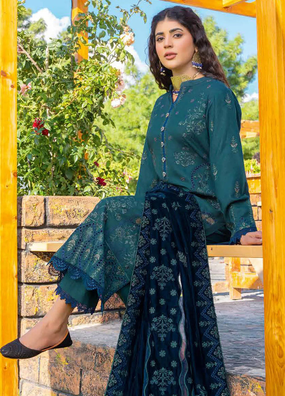 Destiny By Riaz Arts Embroidered Wool Suit Unstitched 3 Piece RA24DU D-04 - Winter Collection