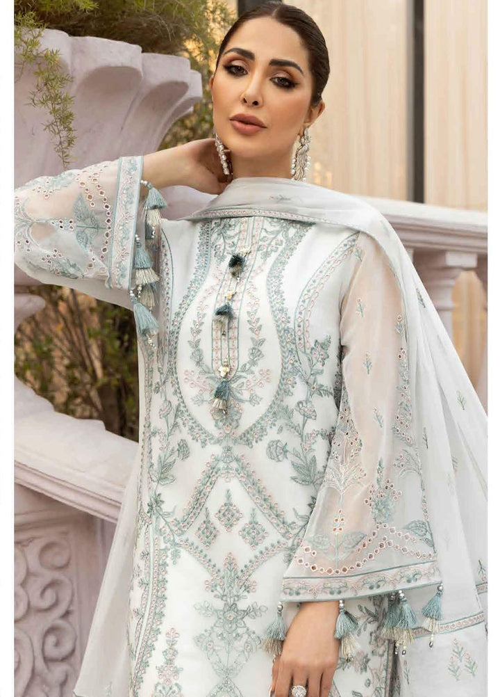 Dhaagay By Alizeh Fashion Embroidered Chiffon Suits Unstitched 3 Piece AFB23D 05 Ayzal - Formal Collection