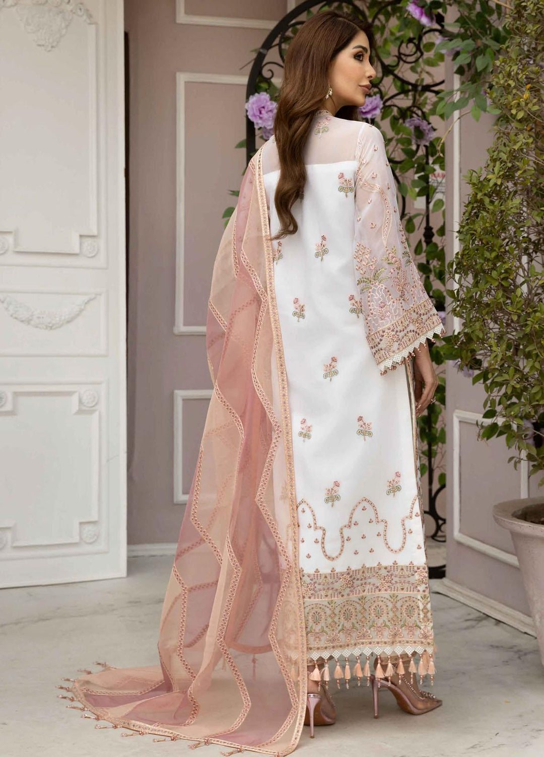 Dhaagay By Alizeh Fashion Embroidered Chiffon Suits Unstitched 3 Piece AFB23D 08 Kaavish - Formal Collection