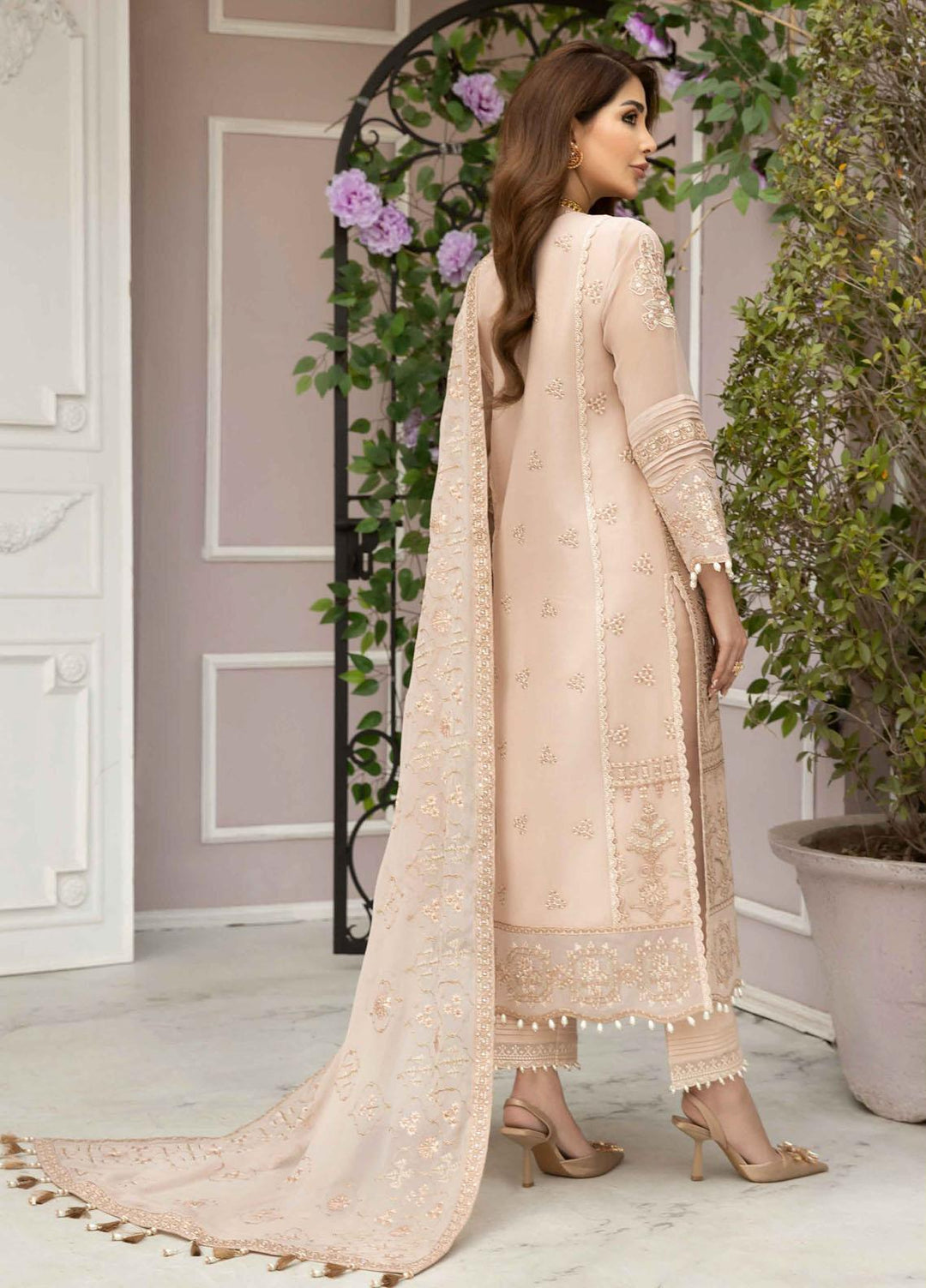 Dhaagay By Alizeh Fashion Embroidered Chiffon Suits Unstitched 3 Piece AFB23D 10 Rehar - Formal Collection