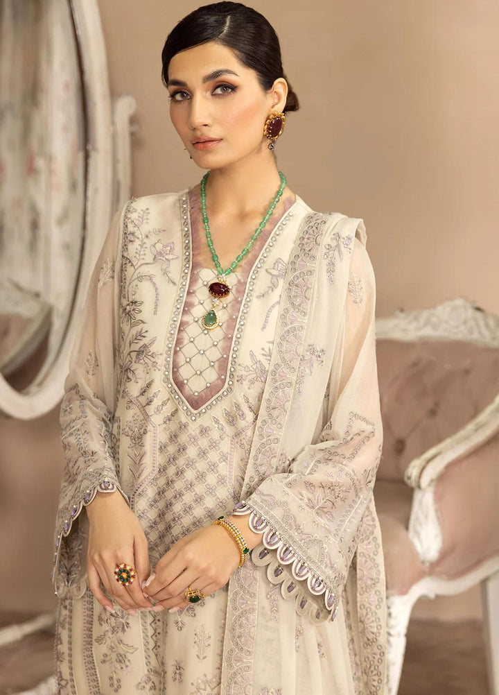 Dhaagay By Alizeh Fashion Embroidered Chiffon Suits Unstitched 3 Piece AFB23D-V2 D-01 Kiera - Formal Collection