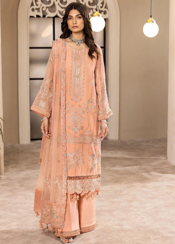 Dhaagay By Alizeh Fashion Embroidered Chiffon Suits Unstitched 3 Piece AFB23D-V2 D-03 Aansha - Formal Collection