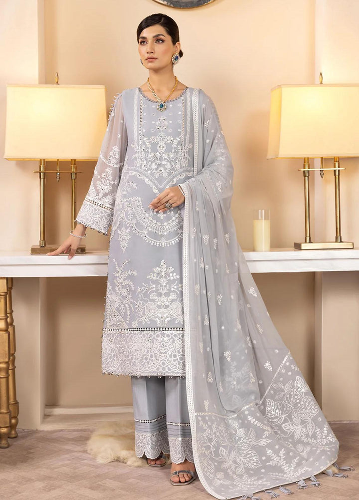 Dhaagay By Alizeh Fashion Embroidered Chiffon Suits Unstitched 3 Piece AFB23D-V2 D-06 Kiral - Formal Collection