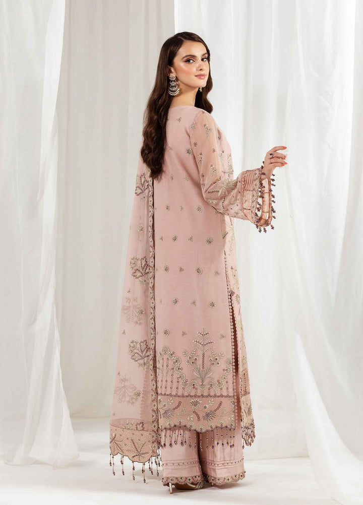 Dhaagay By Alizeh Fashion Embroidered Chiffon Suits Unstitched 3 Piece AFB23-D3 01 Akash - Formal Collection