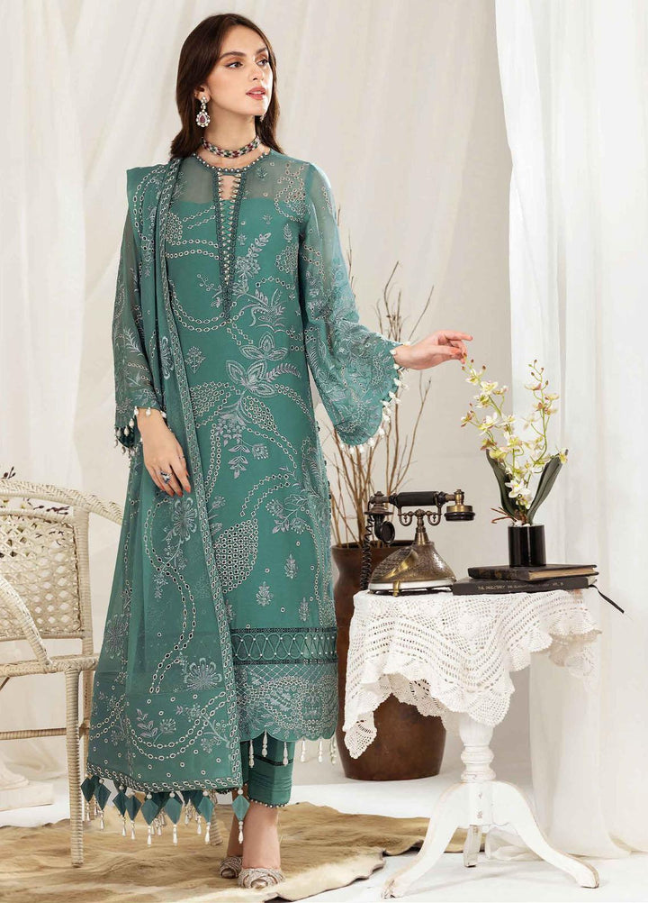Dhaagay By Alizeh Fashion Embroidered Chiffon Suits Unstitched 3 Piece AFB23-D3 02 Meshki - Formal Collection