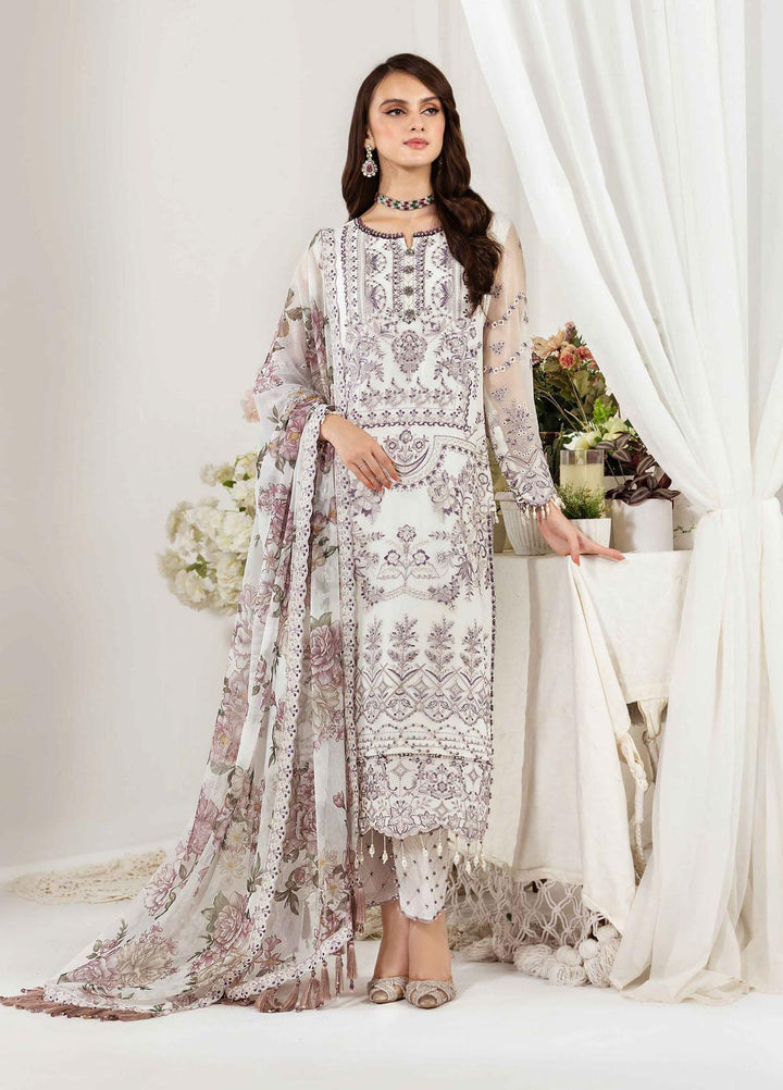 Dhaagay By Alizeh Fashion Embroidered Chiffon Suits Unstitched 3 Piece AFB23-D3 06 Apsara - Formal Collection